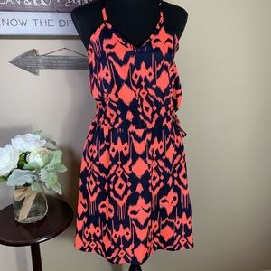 Collective Concepts Navy & Bright Coral Dress (XS)
